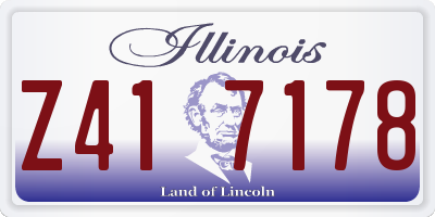 IL license plate Z417178