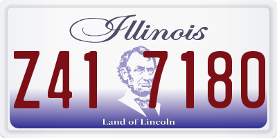 IL license plate Z417180