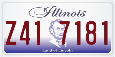 IL license plate Z417181