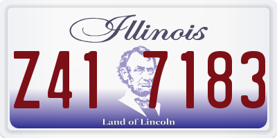 IL license plate Z417183