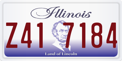 IL license plate Z417184