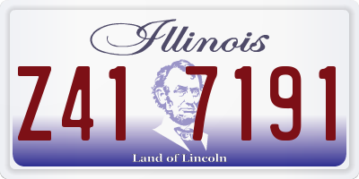 IL license plate Z417191