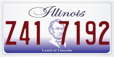 IL license plate Z417192
