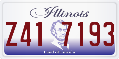 IL license plate Z417193
