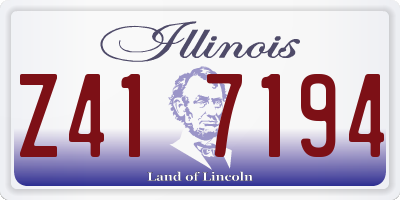 IL license plate Z417194