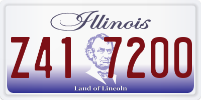 IL license plate Z417200