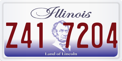 IL license plate Z417204
