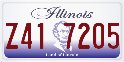 IL license plate Z417205