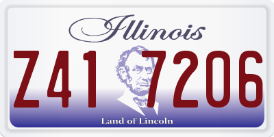 IL license plate Z417206