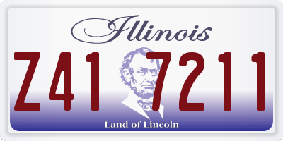 IL license plate Z417211