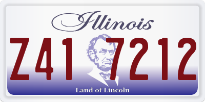 IL license plate Z417212