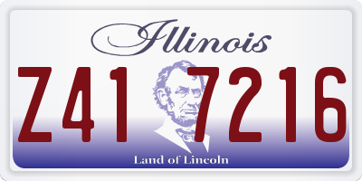 IL license plate Z417216