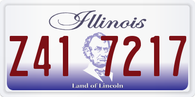 IL license plate Z417217