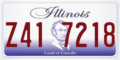 IL license plate Z417218