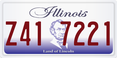 IL license plate Z417221
