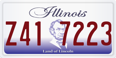 IL license plate Z417223