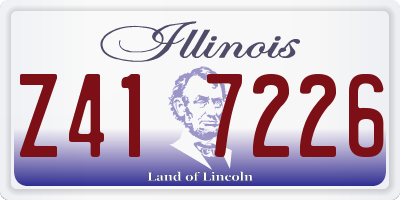 IL license plate Z417226