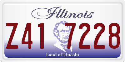 IL license plate Z417228