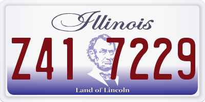 IL license plate Z417229