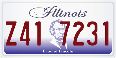 IL license plate Z417231