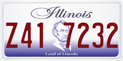 IL license plate Z417232