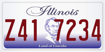 IL license plate Z417234