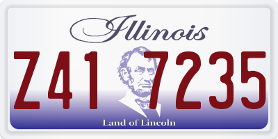 IL license plate Z417235