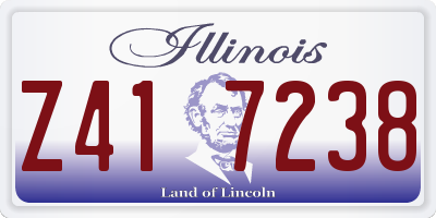 IL license plate Z417238