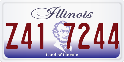 IL license plate Z417244
