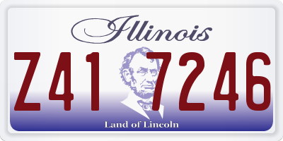 IL license plate Z417246