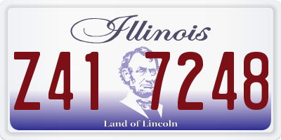 IL license plate Z417248