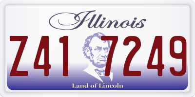 IL license plate Z417249