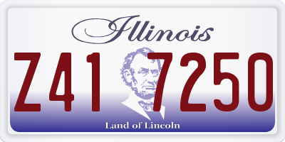 IL license plate Z417250