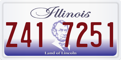 IL license plate Z417251