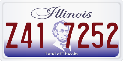 IL license plate Z417252