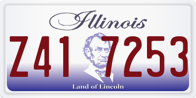 IL license plate Z417253