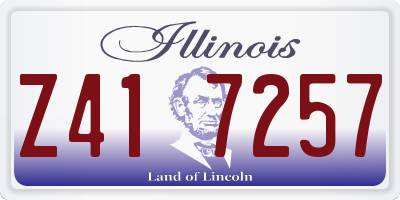 IL license plate Z417257