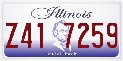 IL license plate Z417259