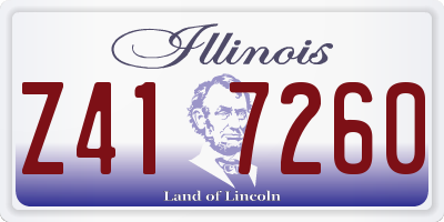 IL license plate Z417260