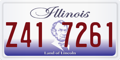 IL license plate Z417261