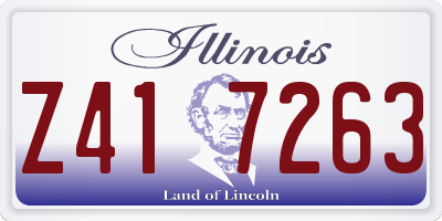 IL license plate Z417263
