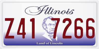 IL license plate Z417266