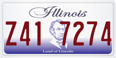 IL license plate Z417274