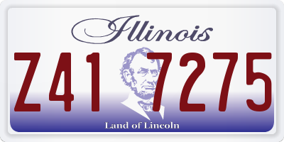 IL license plate Z417275