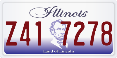 IL license plate Z417278