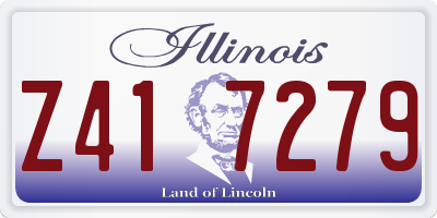 IL license plate Z417279