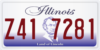 IL license plate Z417281