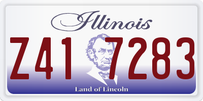 IL license plate Z417283
