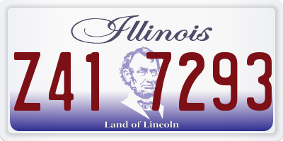 IL license plate Z417293