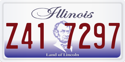 IL license plate Z417297